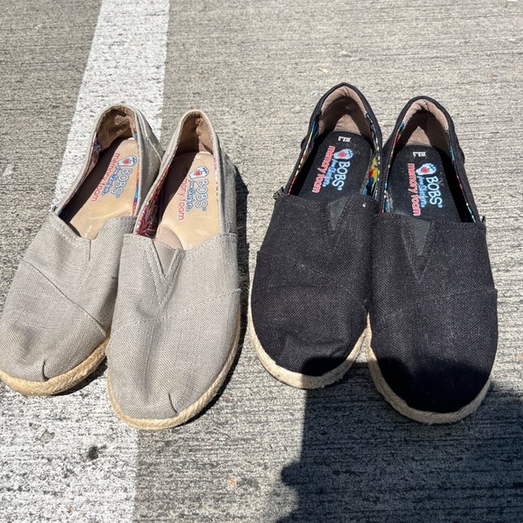 Shoes - (2) pairs of BOBS by Skechers memory foam wedge